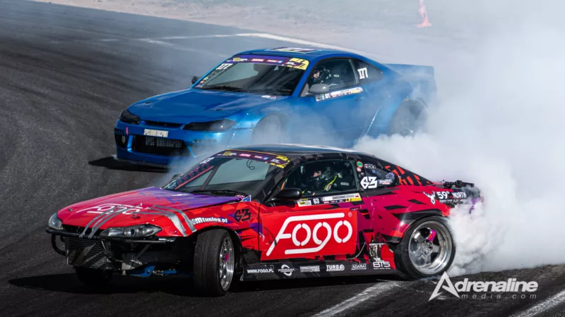 Nissan 200sx s15 - Zakrzewski Mikołaj & Nissan 200sx s15 - Doroziński Fabian (27-28.09.2025 IV Runda Driftingowe Mistrzostwa Polski 2025)