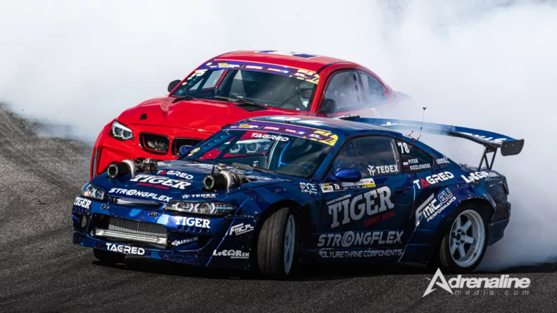 BMW F22 - Utasi Péter & Nissan 200sx s15 - Kozłowski Piotr (27-28.09.2025 IV Runda Driftingowe Mistrzostwa Polski 2025)